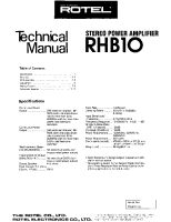Rotel RHB-10 - Technical manual 